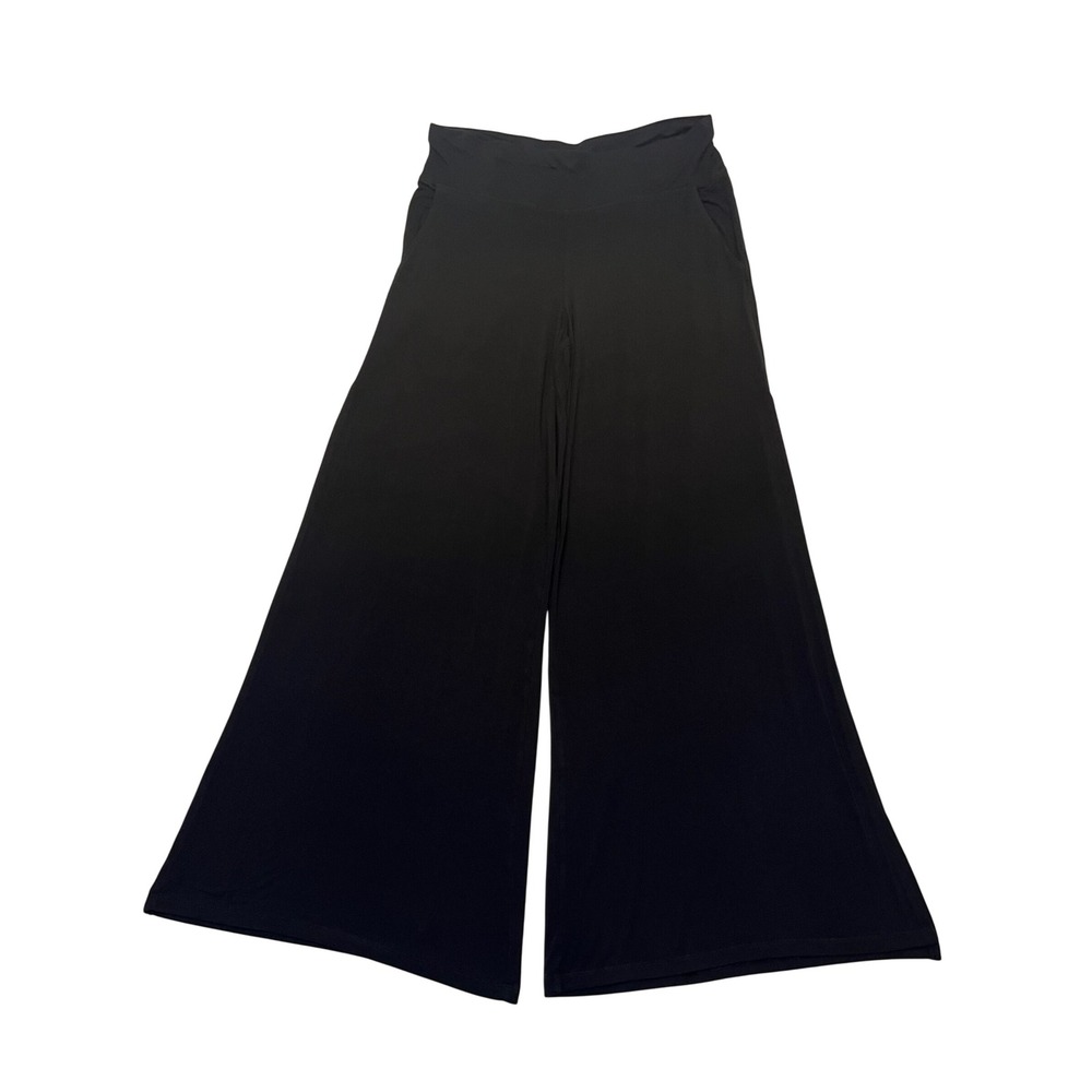 Aerie Black Wide Leg Side Slit High Rise Comfy Flowy Yoga Lounge Pants Size M